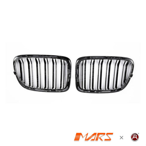 Gloss Black M4 Style Front Bumper bar Kidney Grille Grill Bodykit for BMW X1 E84 2009 - 2014 - Mars Performance