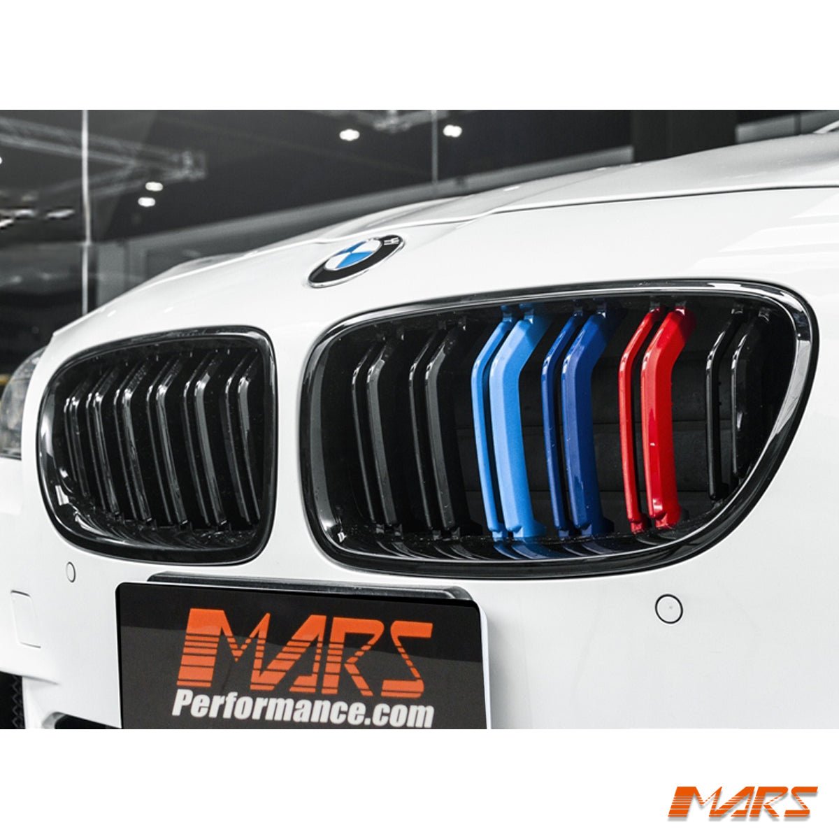Gloss Black M5 Style Front Bumper Bar Kidney Grille with colour stripes for BMW 5 Series F10 & F11 2010 - 2016 - Mars Performance
