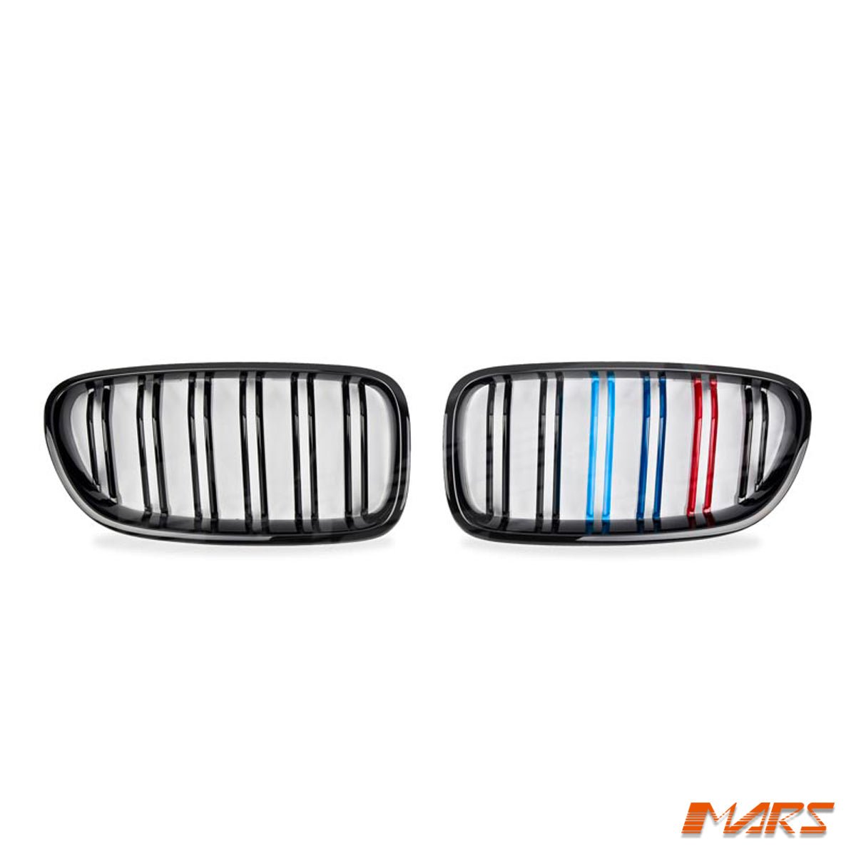 Gloss Black M5 Style Front Bumper Bar Kidney Grille with colour stripes for BMW 5 Series F10 & F11 2010 - 2016 - Mars Performance