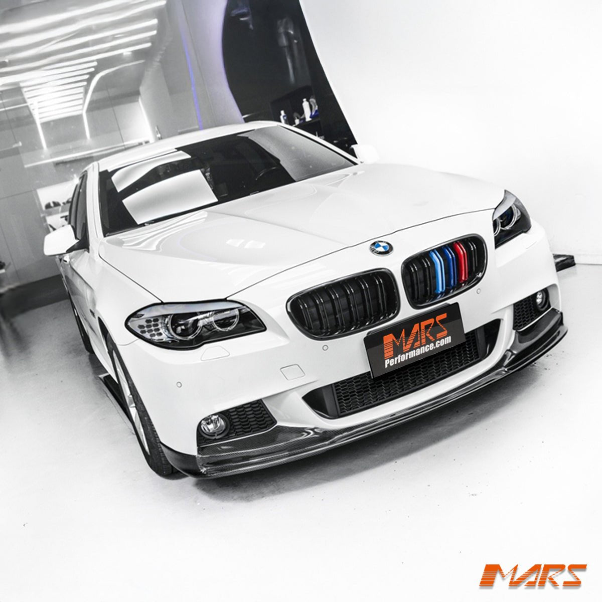 Gloss Black M5 Style Front Bumper Bar Kidney Grille with colour stripes for BMW 5 Series F10 & F11 2010 - 2016 - Mars Performance