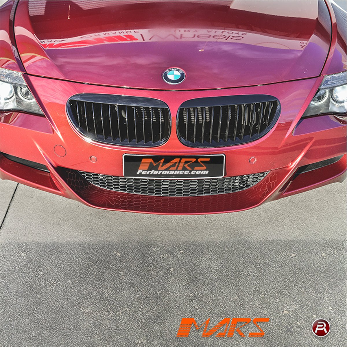 Gloss Black M6 Style Front Bumper Bar Kidney Grille Grill Bodykit for BMW 6 Series E63 E64 Coupe & Convertible 2003 - 2010 - Mars Performance
