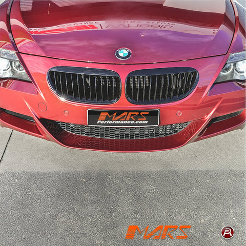 Gloss Black M6 Style Front Bumper Bar Kidney Grille Grill Bodykit for BMW 6 Series E63 E64 Coupe & Convertible 2003 - 2010 - Mars Performance