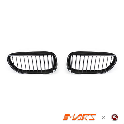 Gloss Black M6 Style Front Bumper Bar Kidney Grille Grill Bodykit for BMW 6 Series E63 E64 Coupe & Convertible 2003 - 2010 - Mars Performance