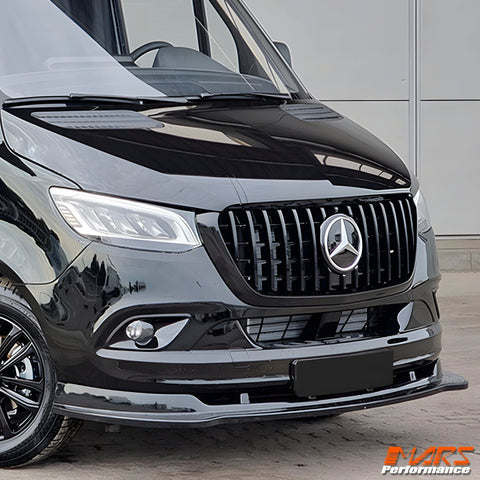 Gloss Black Panamericana Bumper Bar Grill Grille Bodykit for Mercedes - Benz Sprinter W907 2018 - 2024 - Mars Performance