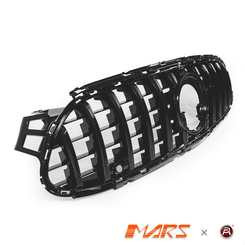 Gloss Black Panamericana Front Bumper Bar Grill Bodykit for Mercedes - Benz E - Class E63 - S AMG W213 Facelift 2020 - 2023 - Mars Performance