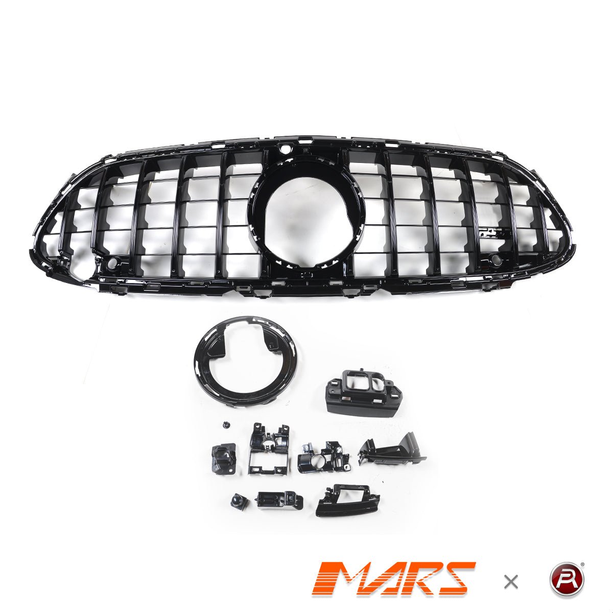 Gloss Black Panamericana Front Bumper Bar Grill Bodykit for Mercedes - Benz E - Class E63 - S AMG W213 Facelift 2020 - 2023 - Mars Performance