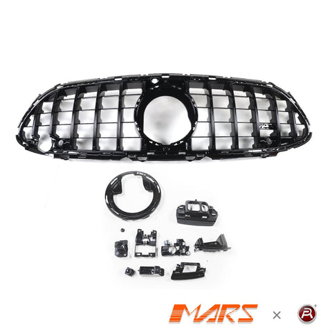 Gloss Black Panamericana Front Bumper Bar Grill Bodykit for Mercedes - Benz E - Class E63 - S AMG W213 Facelift 2020 - 2023 - Mars Performance