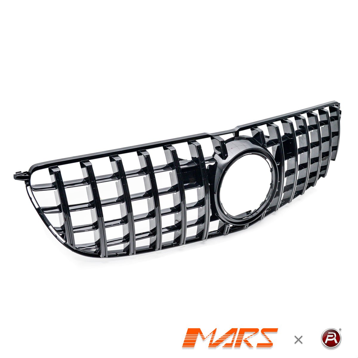 Gloss Black Panamericana Front Bumper Bar Grill Grille Bodykit for Mercedes - Benz GLS Class X166 & GLS63 AMG 2016 - 2019 - Mars Performance