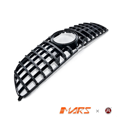 Gloss Black Panamericana Front Bumper Bar Grill Grille Bodykit for Mercedes - Benz GLS Class X166 & GLS63 AMG 2016 - 2019 - Mars Performance