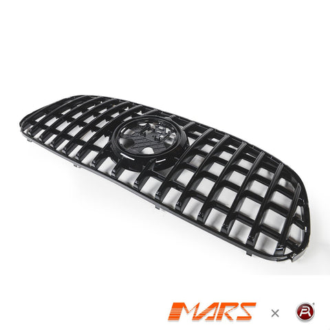 Gloss Black Panamericana Front Bumper Bar Grill Grille Bodykit for Mercedes - Benz GLS Class X167 2023 - 2025 - Mars Performance
