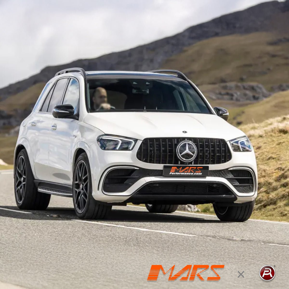 Gloss Black Panamericana Front Bumper Bar Grille Grill Bodykit for Mercedes - Benz W167 GLE - Class GLE63 AMG V167 Hatch & C167 Coupe 2019 - 2025 - Mars Performance