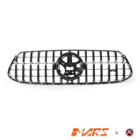 Gloss Black Panamericana Front Bumper Bar Grille Grill Bodykit for Mercedes - Benz W167 GLE - Class GLE63 AMG V167 Hatch & C167 Coupe 2019 - 2025 - Mars Performance