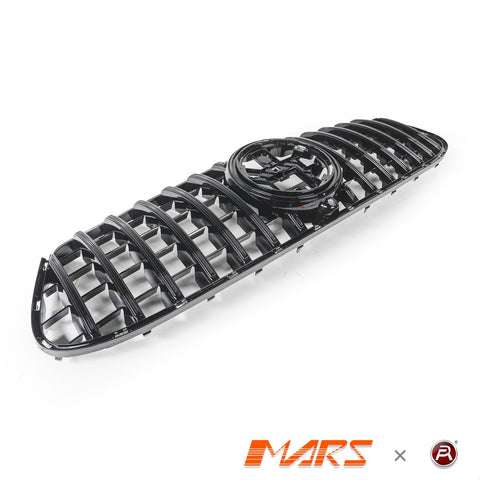 Gloss Black Panamericana Front Bumper Bar Grille Grill Bodykit for Mercedes - Benz W167 GLE - Class GLE63 AMG V167 Hatch & C167 Coupe 2019 - 2025 - Mars Performance