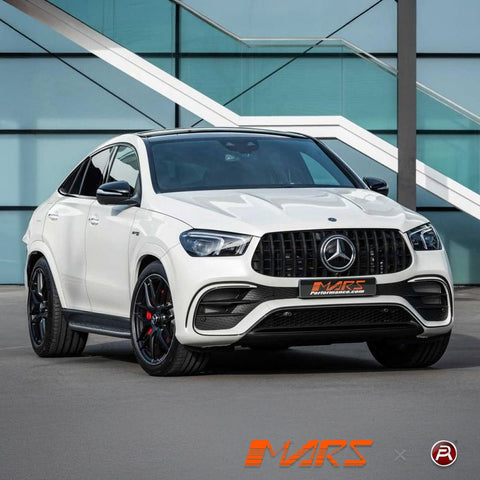 Gloss Black Panamericana Front Bumper Bar Grille Grill Bodykit for Mercedes - Benz W167 GLE - Class GLE63 AMG V167 Hatch & C167 Coupe 2019 - 2025 - Mars Performance