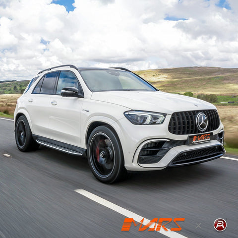Gloss Black Panamericana Front Bumper Bar Grille Grill Bodykit for Mercedes - Benz W167 GLE - Class GLE63 AMG V167 Hatch & C167 Coupe 2019 - 2025 - Mars Performance