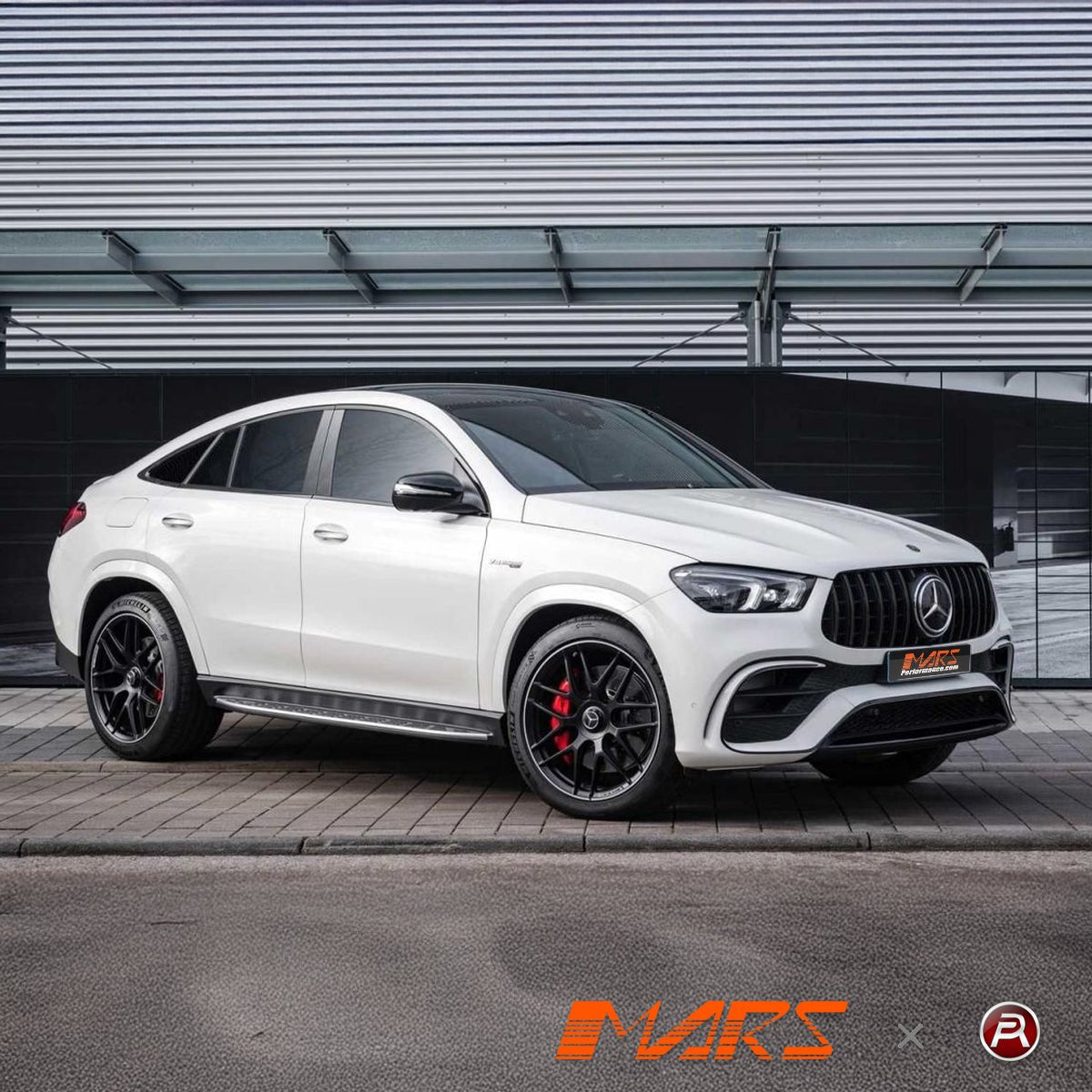 Gloss Black Panamericana Front Bumper Bar Grille Grill Bodykit for Mercedes - Benz W167 GLE - Class GLE63 AMG V167 Hatch & C167 Coupe 2019 - 2025 - Mars Performance