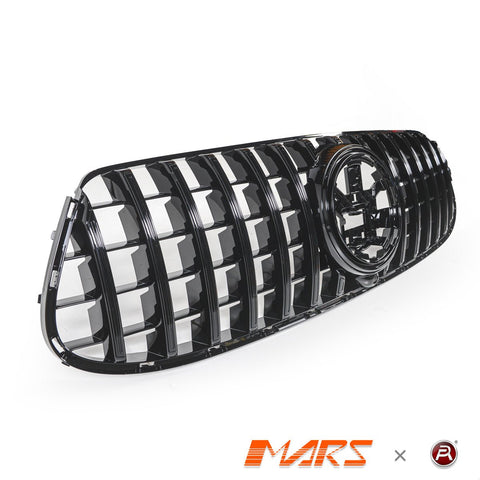 Gloss Black Panamericana Front Bumper Bar Grille Grill Bodykit for Mercedes - Benz W167 GLE - Class GLE63 AMG V167 Hatch & C167 Coupe 2019 - 2025 - Mars Performance