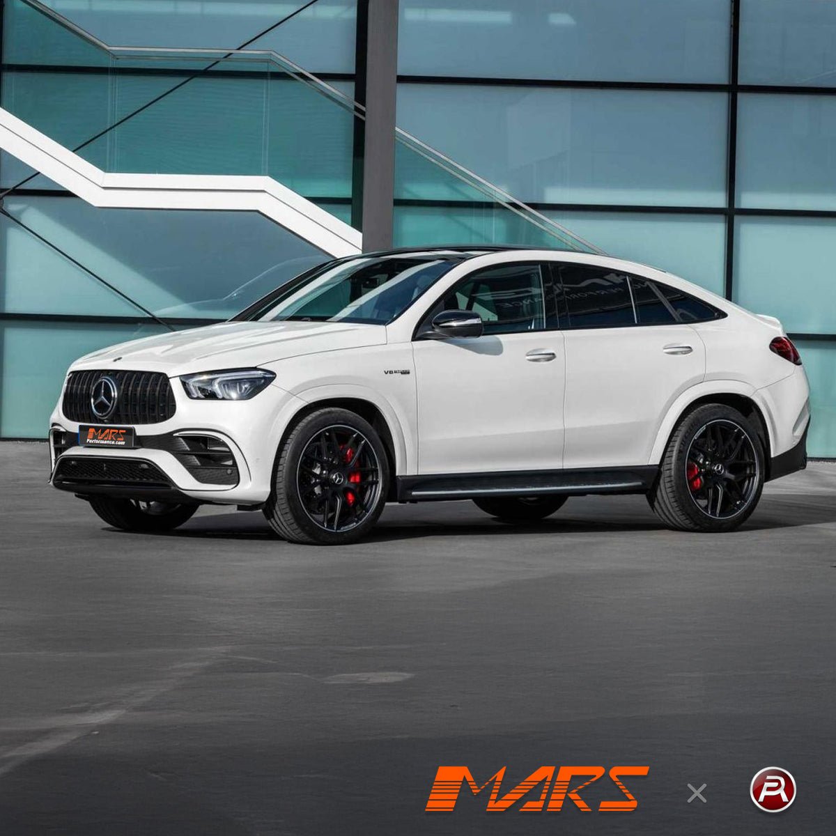 Gloss Black Panamericana Front Bumper Bar Grille Grill Bodykit for Mercedes - Benz W167 GLE - Class GLE63 AMG V167 Hatch & C167 Coupe 2019 - 2025 - Mars Performance