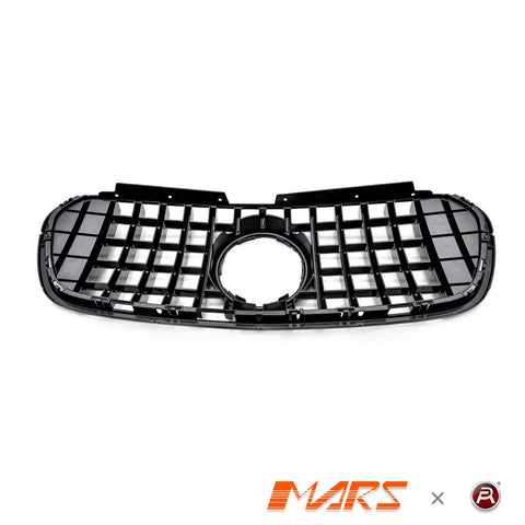 Gloss Black Panamericana Front Bumper Bar Grille Grill Bodykit for Mercedes - Benz X - Class Pick Up Ute W470 2017 - 2021 - Mars Performance