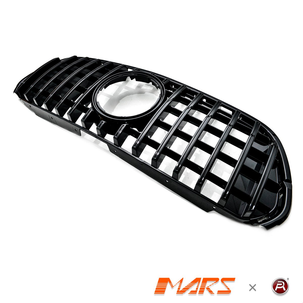Gloss Black Panamericana Front Bumper Bar Grille Grill Bodykit for Mercedes - Benz X - Class Pick Up Ute W470 2017 - 2021 - Mars Performance