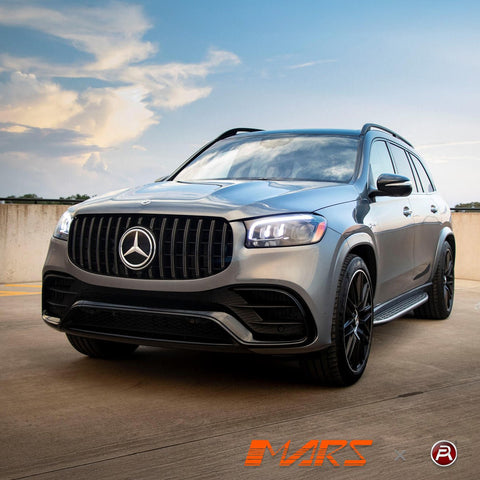 Gloss Black Panamericana Front Bumper Bar Grille Grill Bodykit for Mercedes - Benz X167 GLS - Class GLS63 AMG 2020 - 2025 - Mars Performance