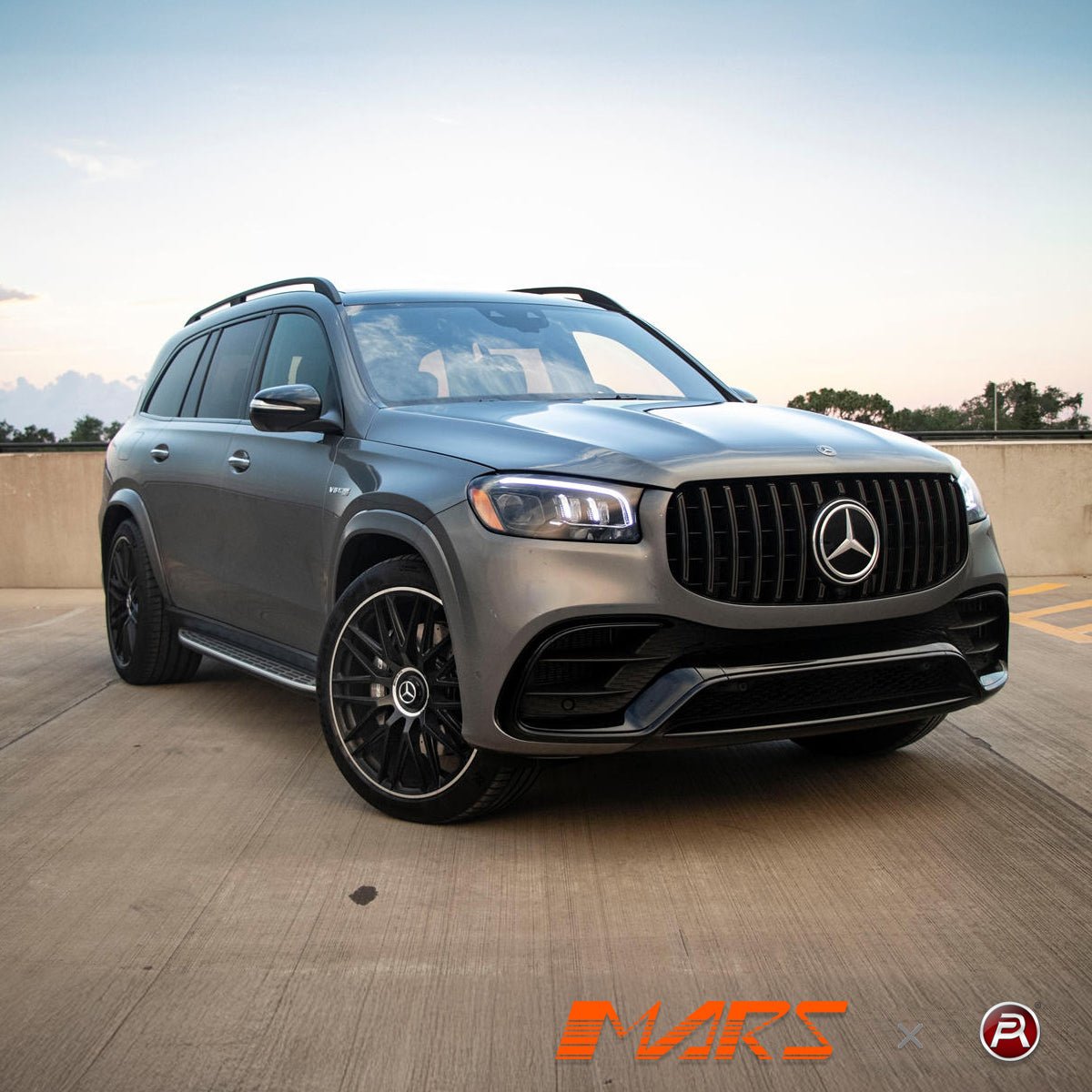 Gloss Black Panamericana Front Bumper Bar Grille Grill Bodykit for Mercedes - Benz X167 GLS - Class GLS63 AMG 2020 - 2025 - Mars Performance