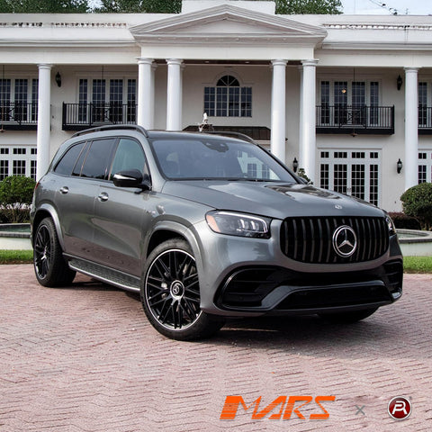 Gloss Black Panamericana Front Bumper Bar Grille Grill Bodykit for Mercedes - Benz X167 GLS - Class GLS63 AMG 2020 - 2025 - Mars Performance