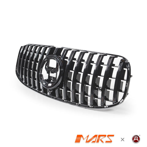 Gloss Black Panamericana Front Bumper Bar Grille Grill Bodykit for Mercedes - Benz X167 GLS - Class GLS63 AMG 2020 - 2025 - Mars Performance