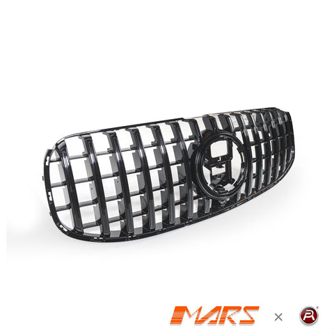 Gloss Black Panamericana Front Bumper Bar Grille Grill Bodykit for Mercedes - Benz X167 GLS - Class GLS63 AMG 2020 - 2025 - Mars Performance