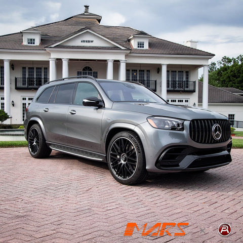 Gloss Black Panamericana Front Bumper Bar Grille Grill Bodykit for Mercedes - Benz X167 GLS - Class GLS63 AMG 2020 - 2025 - Mars Performance