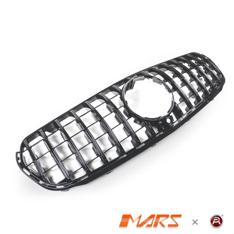 Gloss Black Panamericana Front Bumper Bar Grille Grill Bodykit for Mercedes - Benz X253 C253 GLC - Class GLC63 AMG 2018 - 2019 - Mars Performance