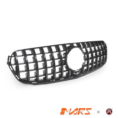 Gloss Black Panamericana Front Bumper Bar Grille Grill Bodykit for Mercedes - Benz X253 C253 GLC - Class GLC63 AMG 2018 - 2019 - Mars Performance