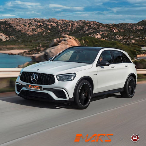 Gloss Black Panamericana Front Bumper Bar Grille Grill Bodykit for Mercedes - Benz X253 C253 GLC - Class GLC63 AMG 2019 - 2023 - Mars Performance