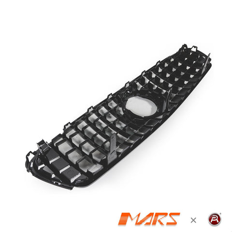 Gloss Black Panamericana Front Bumper Bar Grille Grill Bodykit for Mercedes - Benz X253 C253 GLC - Class GLC63 AMG 2019 - 2023 - Mars Performance