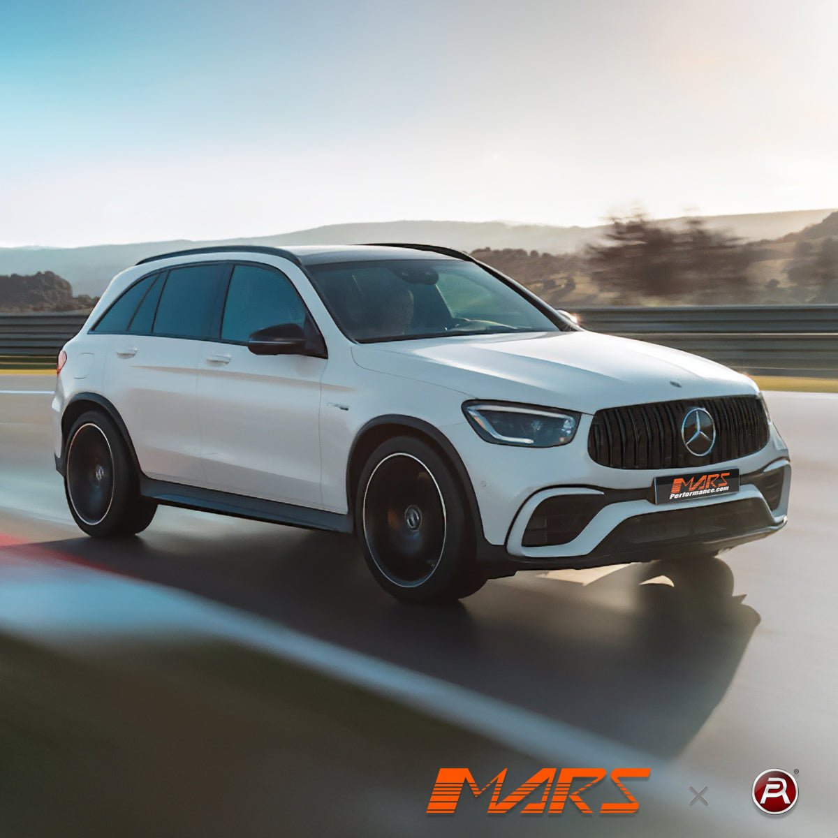 Gloss Black Panamericana Front Bumper Bar Grille Grill Bodykit for Mercedes - Benz X253 C253 GLC - Class GLC63 AMG 2019 - 2023 - Mars Performance