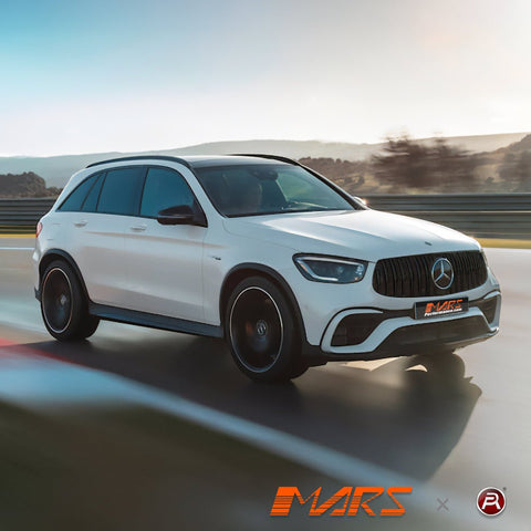 Gloss Black Panamericana Front Bumper Bar Grille Grill Bodykit for Mercedes - Benz X253 C253 GLC - Class GLC63 AMG 2019 - 2023 - Mars Performance