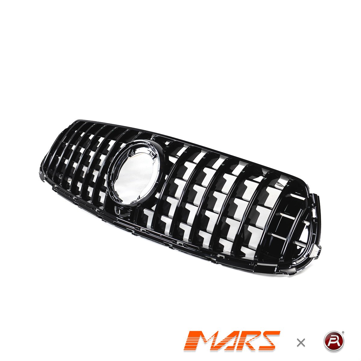 Gloss Black Panamericana Front Bumper Bar Grille Grill Bodykit for Mercedes - Benz X253 C253 GLC - Class GLC63 AMG 2019 - 2023 - Mars Performance