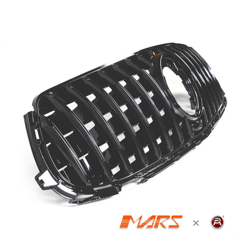 Gloss Black Panamericana Front Bumper Bar Grille Grill Bodykit for Mercedes - Benz X253 C253 GLC - Class GLC63 AMG 2019 - 2023 - Mars Performance