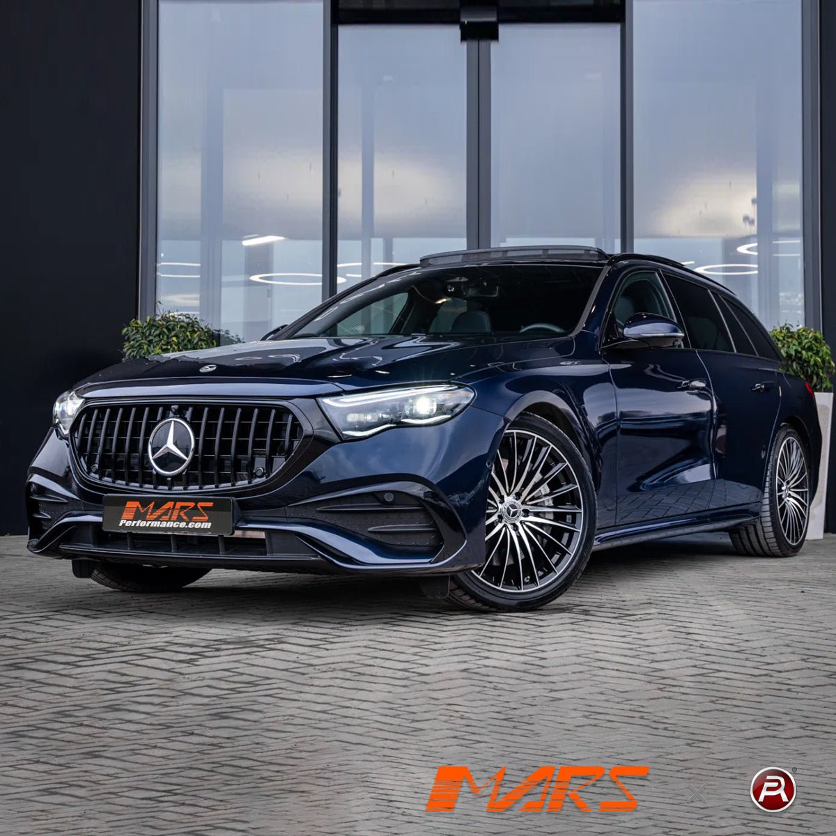 Gloss Black Panamericana Style Front Bumper Bar Grille Grill Bodykit for Mercedes - Benz E - Class W214 & E53 AMG 2023 - 2025 - Mars Performance