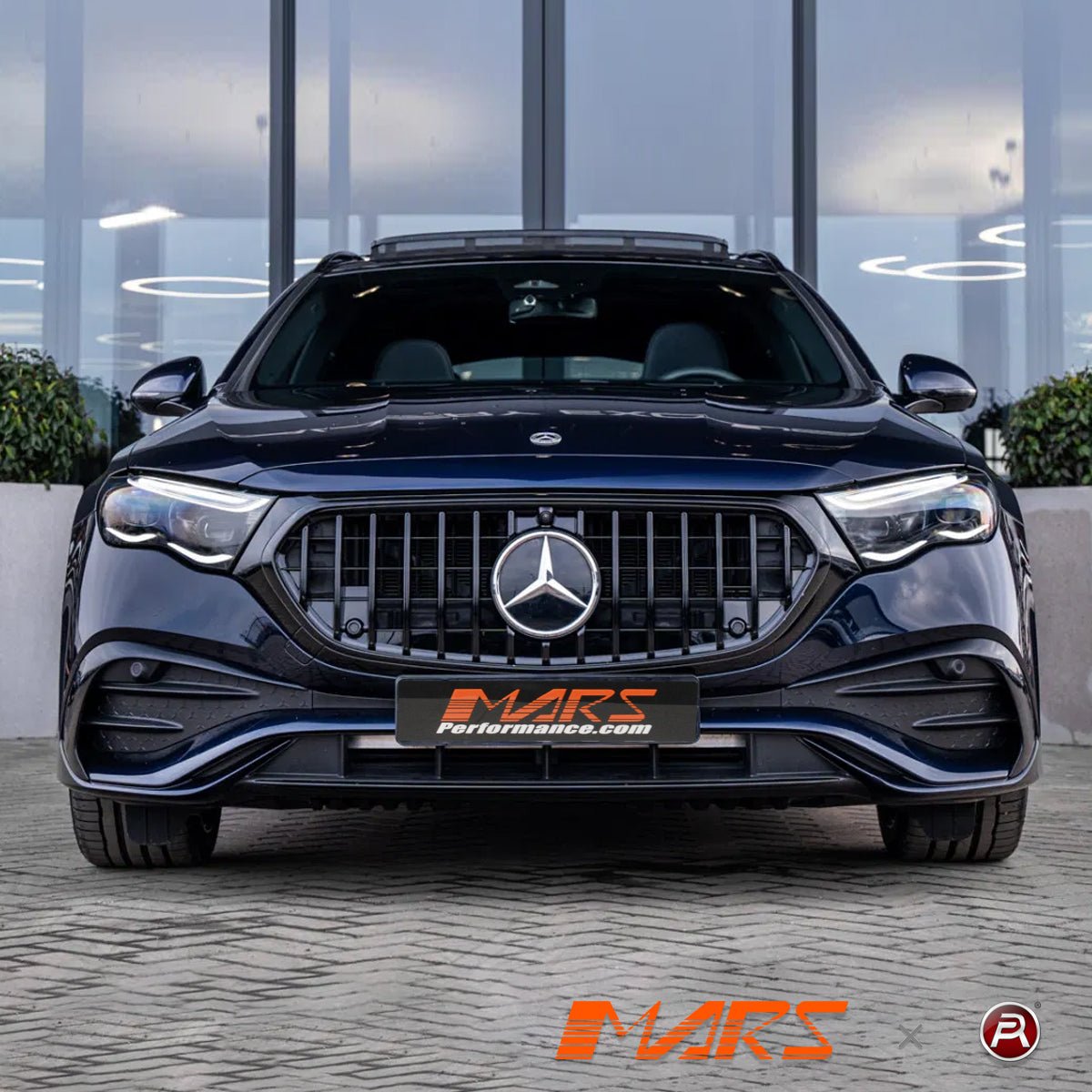 Gloss Black Panamericana Style Front Bumper Bar Grille Grill Bodykit for Mercedes - Benz E - Class W214 & E53 AMG 2023 - 2025 - Mars Performance