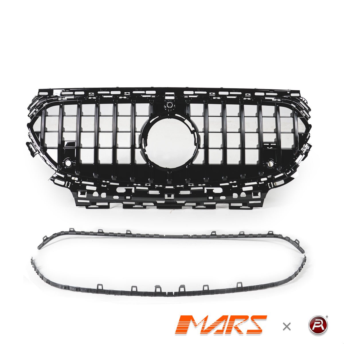 Gloss Black Panamericana Style Front Bumper Bar Grille Grill Bodykit for Mercedes - Benz E - Class W214 & E53 AMG 2023 - 2025 - Mars Performance