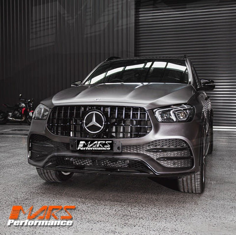 Gloss Black Panamericana Style Front Bumper Bar Grille Grill Bodykit for Mercedes - Benz W167 GLE - Class V167 Hatch C167 Coupe & GLE53 AMG 2019 - 2025 - Mars Performance