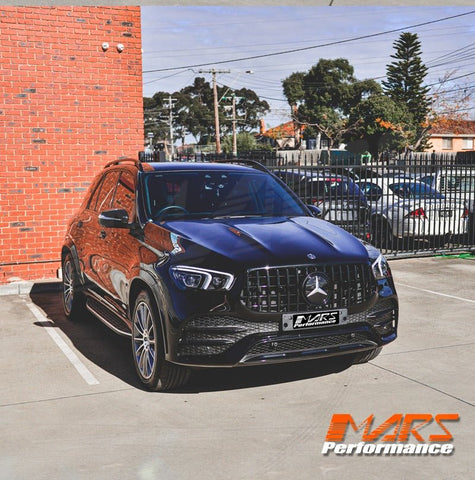 Gloss Black Panamericana Style Front Bumper Bar Grille Grill Bodykit for Mercedes - Benz W167 GLE - Class V167 Hatch C167 Coupe & GLE53 AMG 2019 - 2025 - Mars Performance
