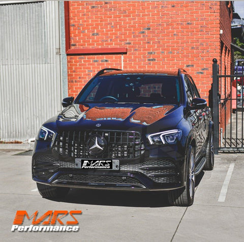 Gloss Black Panamericana Style Front Bumper Bar Grille Grill Bodykit for Mercedes - Benz W167 GLE - Class V167 Hatch C167 Coupe & GLE53 AMG 2019 - 2025 - Mars Performance