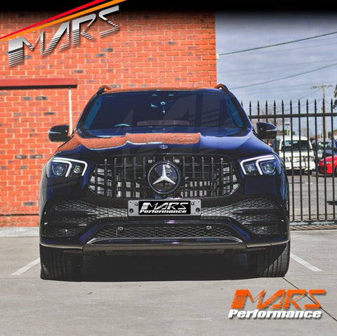 Gloss Black Panamericana Style Front Bumper Bar Grille Grill Bodykit for Mercedes - Benz W167 GLE - Class V167 Hatch C167 Coupe & GLE53 AMG 2019 - 2025 - Mars Performance