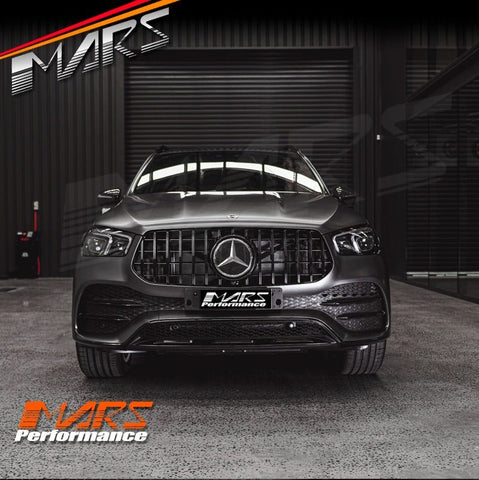 Gloss Black Panamericana Style Front Bumper Bar Grille Grill Bodykit for Mercedes - Benz W167 GLE - Class V167 Hatch C167 Coupe & GLE53 AMG 2019 - 2025 - Mars Performance