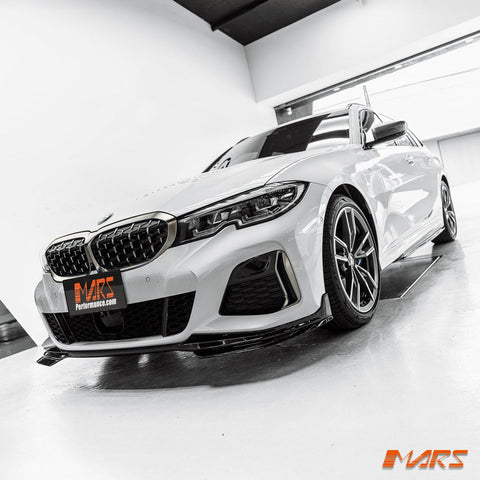 Gloss Black Performance Front bumper bar lip Spoiler Bodykit for BMW 3 - Series M Sport G20 Sedan G21 Wagon, Pre LCI 2018 - 2022 - Mars Performance