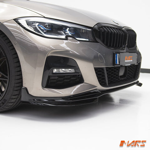 Gloss Black Performance Front bumper bar lip Spoiler Bodykit for BMW 3 - Series M Sport G20 Sedan G21 Wagon, Pre LCI 2018 - 2022 - Mars Performance