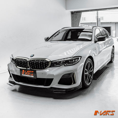 Gloss Black Performance Front bumper bar lip Spoiler Bodykit for BMW 3 - Series M Sport G20 Sedan G21 Wagon, Pre LCI 2018 - 2022 - Mars Performance