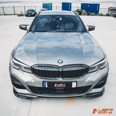 Gloss Black Performance Front bumper bar lip Spoiler Bodykit for BMW 3 - Series M Sport G20 Sedan G21 Wagon, Pre LCI 2018 - 2022 - Mars Performance